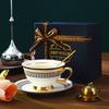 British style European ceramic bone china coffee cup and saucer set, premium British afternoon tea set, tea cup gift box
