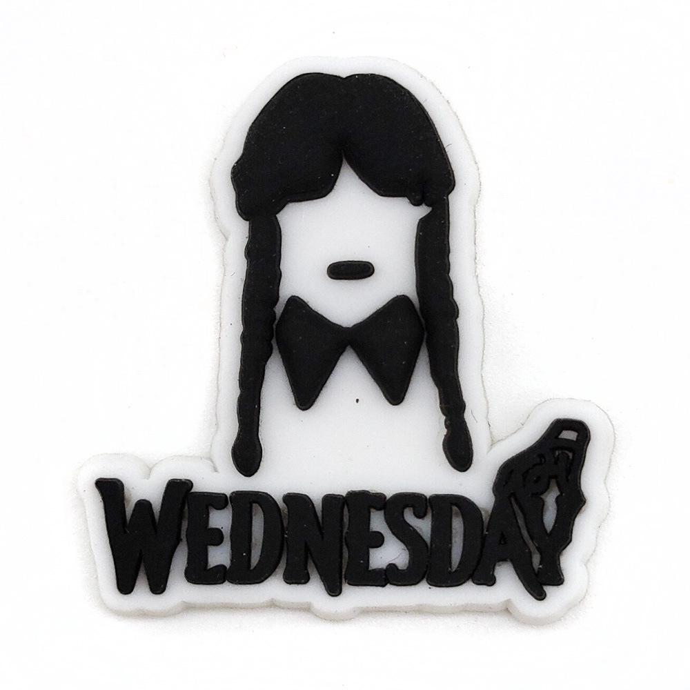 Black & White Halloween Punk Metal Rock Croc Shoe Charms