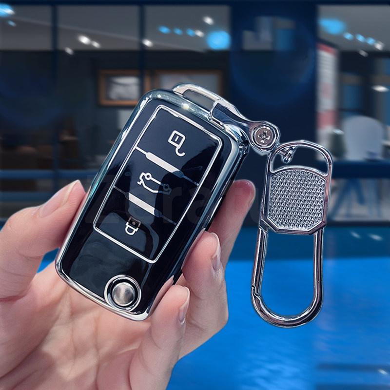 Fashion Tpu Car Key Case Full Cover Protection Shell Bag For Vw Volkswagen Polo Tiguan Passat Golf Jetta Lavida Skoda Octavia