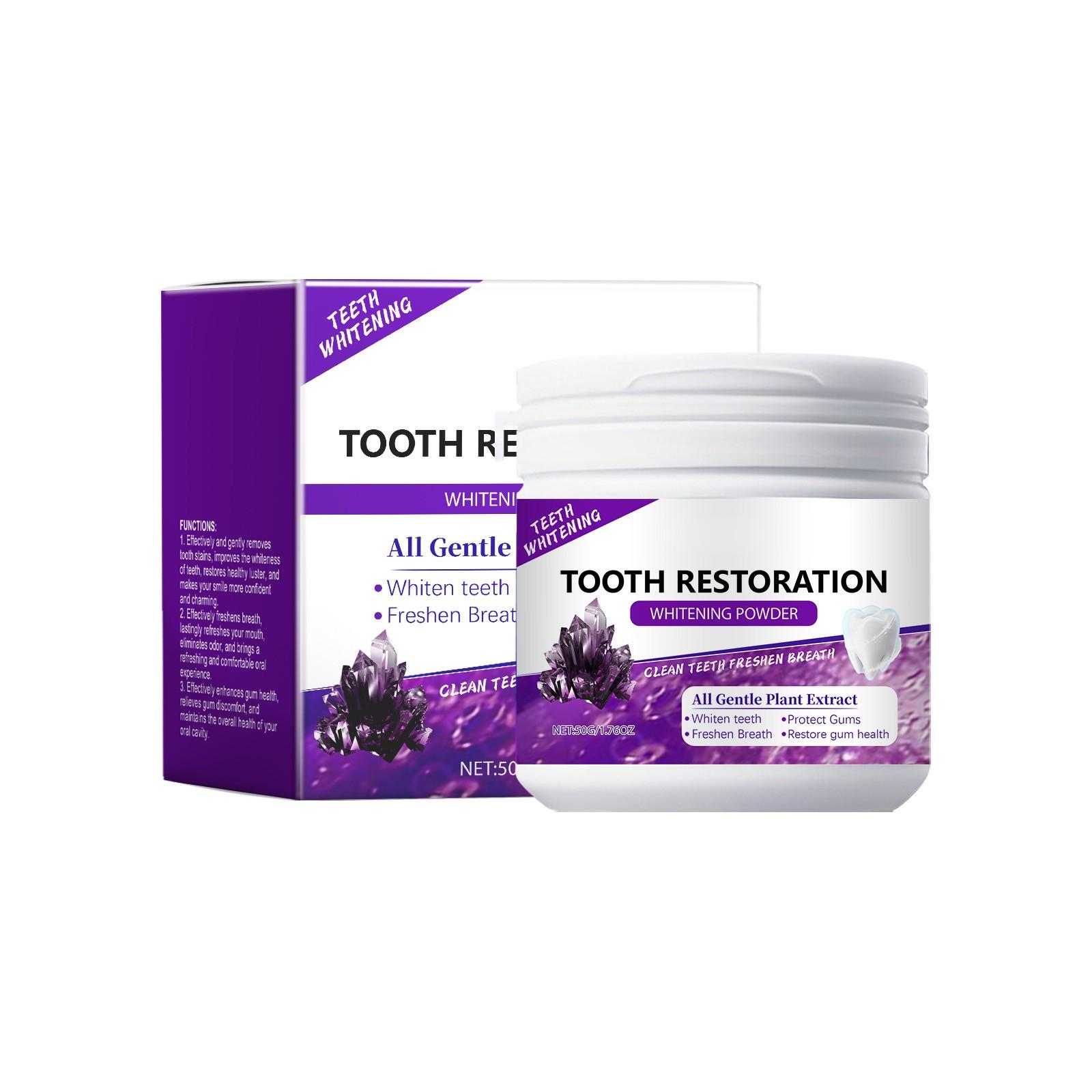 

Фиолетовый зубной порошок, мята освежающая очищающая капа для полости рта удаляет зубные пятна, свежее дыхание, косметический порошок One Size