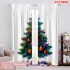 2pcs,2D Plane Printing Curtains Roller Blinds Blue Christmas Tree Ornaments (3) Versatile Durable Polyester (without Rod) Home