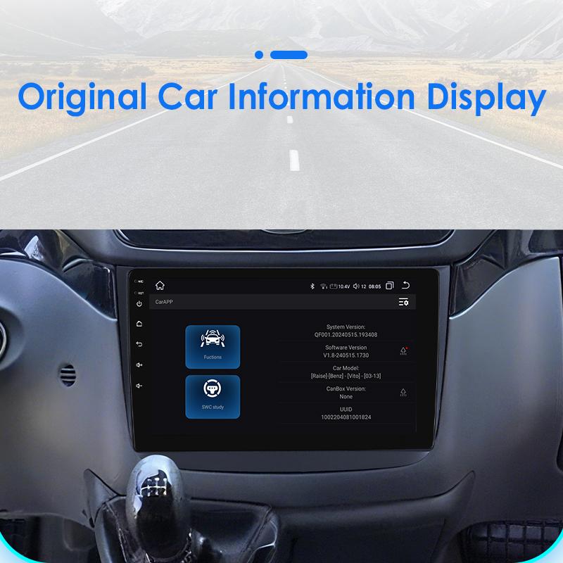 OSSURET Snapdragon Carplay Android for Mercedes Benz Vito 2 Viano W639 2003-2015 Intelligent Screen Video Player Car Radio Multimedia GPS Auto Stereo