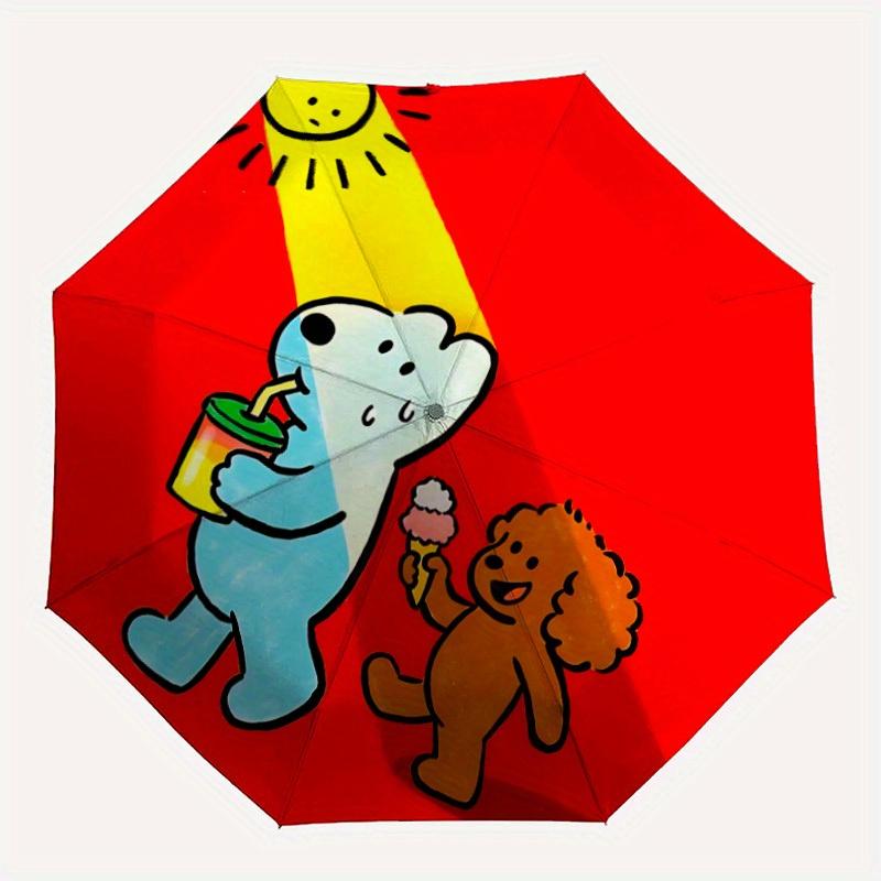 

1pc Polar bearAutomatic Open/close, All-Season Portable Folding Umbrella for Friends, Travel, Everyday, Events yy250806060