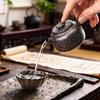 Old Rock Mud Rough Pottery  Tea Pot Retro Black Gold glazeTeapot Tea Kettle Tea Ceremony Tea Making Single Pot Tea Ceremony
