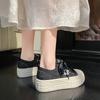 2024 New Women's Black Platform Canvas Sneakers Lace-up Comfortable Shoes Fashion Outdoor Multi-functional woman designer shoes