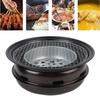 Charcoal Barbecue Stove Round Smokeless Charcoal Grill Stove with Thickened Grill Net for Home Comme