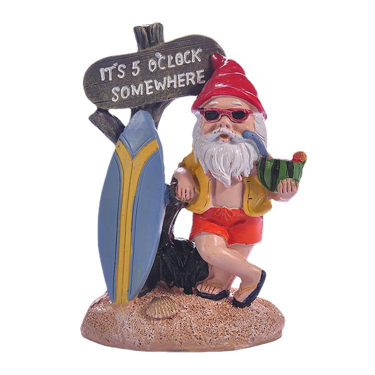 

Гном-серфер Летний Сад Декоративная Полирезиновая Статуэтка Украшение