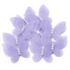 10pcs/lot Organza Fabric Butterfly Appliques Colorful Double-layer Meteor Gauze Pearl Butterfly For DIY Wedding Party Home Decor