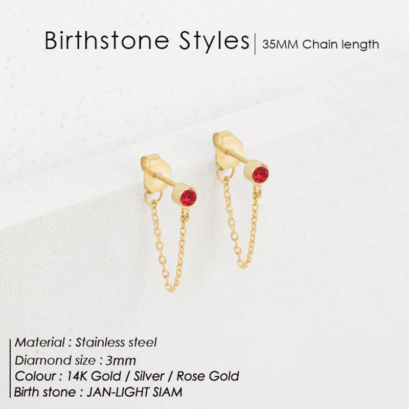 Stainless Steel Rhinestone Stud Earrings - Colorful, Hypoallergenic, Colorfast, Small Batch Design, Multiple Colors Available. Silver/1 Pair