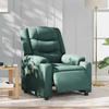 VidaXL Fauteuil de massage inclinable électrique Vert foncé Tissu 3310257