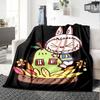 1Pc Labubu Cute Cartoon Blanket Soft Comfortable Polyester Blanket All Season Cozy Throw Bedroom Office Outdoor Use Christmas Gift Choice Print Home B
