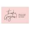 Pink 'Thank You' Cards - 50 Sheets/Pack for Gift Boxes, Decorations, and Postcards