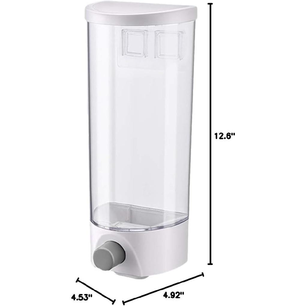 Kichvoe Rice Dispenser Wall Mount Dry Food Dispenser Grain Storage Container Cereal Dispenser Rice Bucket Rice Storage Tank Grain Canister Food