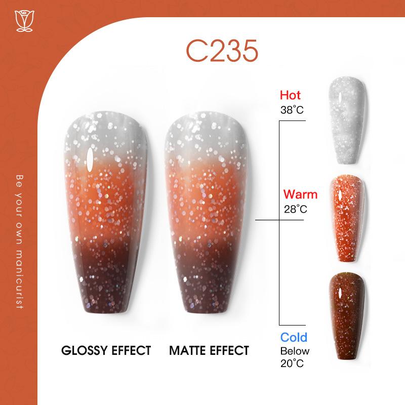 Temperature Change Nail Polish Glue Solid Color Nail Polish Gradual Change Nail Polish Glue Phototherapy Glue Nail Salon Special