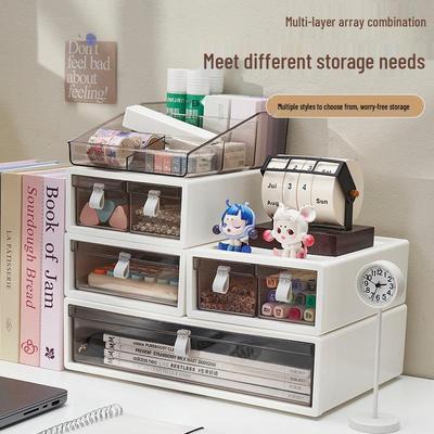 Desktop Drawer Organizer: Multi-layer Storage for Office Supplies & Cosmetics
