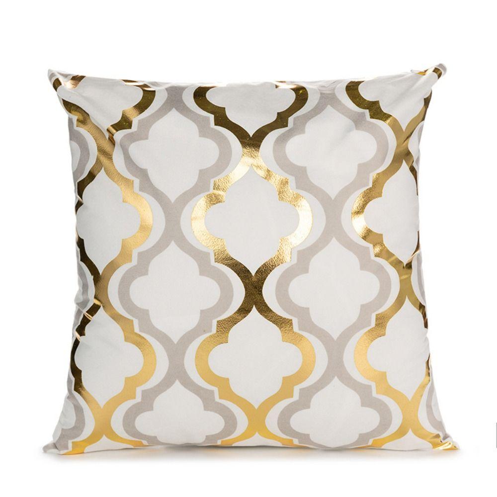 Golden Pillow Cover 45x45CM Pillowcase Comfortable Geometric Cushion Cover Home