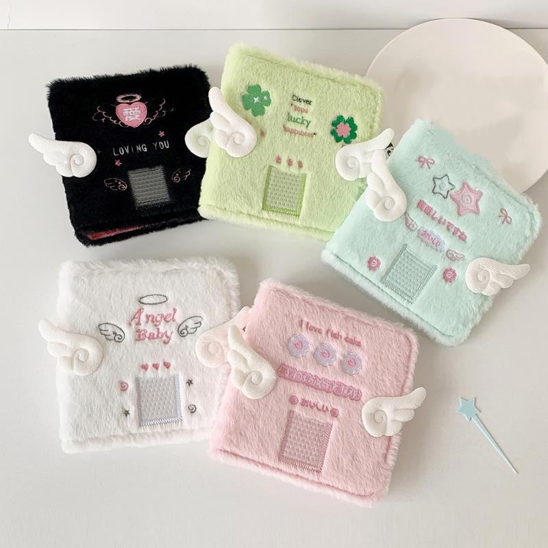 Ins Style Plush Wing A7 Binder Book Photos Album Photocard Cute Collect Idol Photo Album Loose Leaf Storage Display Book