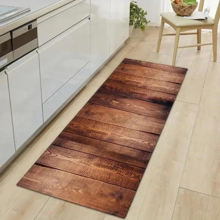 Floor Mat Carpet For Living Room Kitchen Carpet Wood Painting Rectangle Sofa Bedroom Rug Bedside Mats Entrance Rug