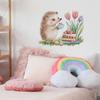 Cute Hedgehog Cake Wall Sticker Self-Adhesive Removable for Bedroom Living Room Background Home Decor