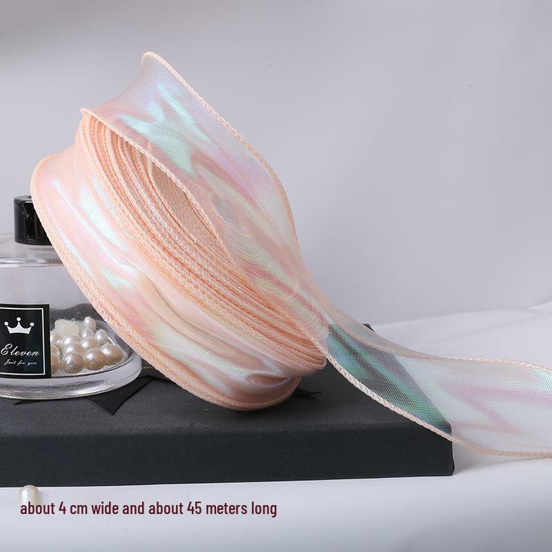 Curled Fish Tail Yarn Ribbon - 50 Yards Wavy Edge for Cake & Flower Decoration