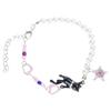 Vintage Pearls Bead Cats Face Charm Bracelet With Star Pendant Flexible Chain Pearls Charm Wrist Chain For Daily Wear