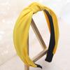Yellow Knotted Headband Knot Hair Bands Fashion Elegant Hair Accessories for Women Girls Fall Thanksgiving Birthday Wedding Party Supplies