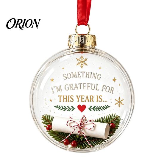Fillable Christmas Ball Clear Acrylic Ball, DIY Transparent Ornament for Xmas Hanging Tree, Holiday, Wedding, Party, Home Decoration Lightweight