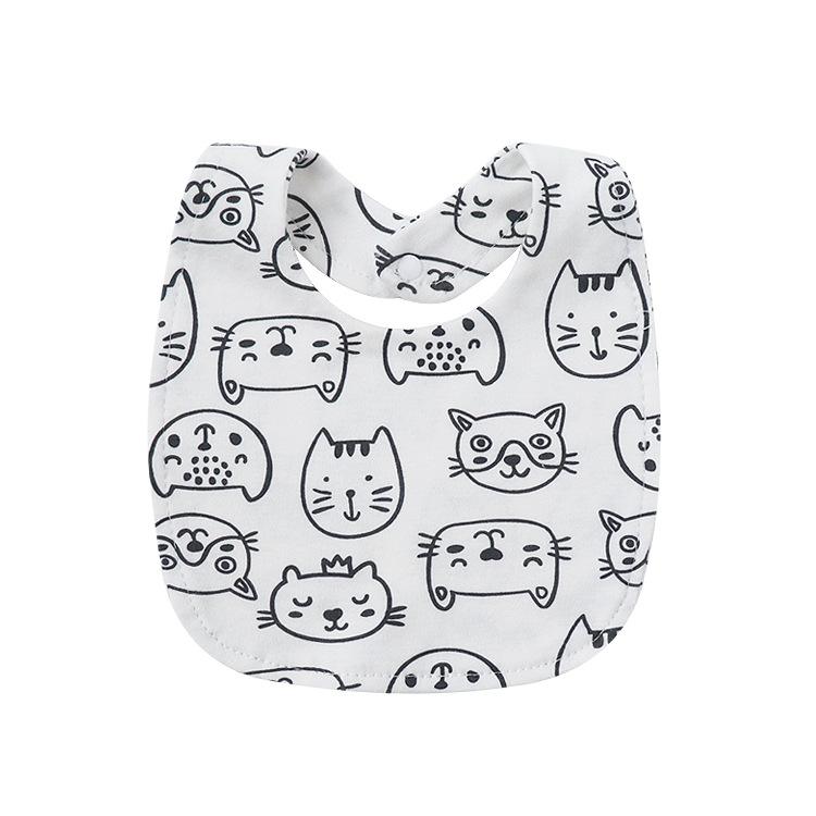 Newborn Baby Bibs Pure Cotton Double Layer Drool Bibs High Absorbency Burp Cloths For Infants Toddlers Soft Skin Friendly