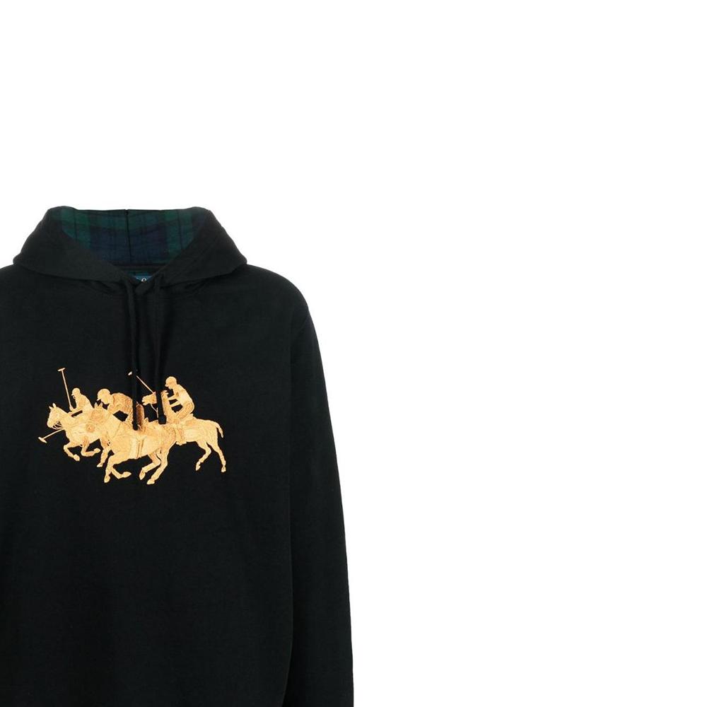 Polo Ralph Lauren FW22 Logo Print Hooded Long Sleeve Jacket Men Jackets Black 710880189-001