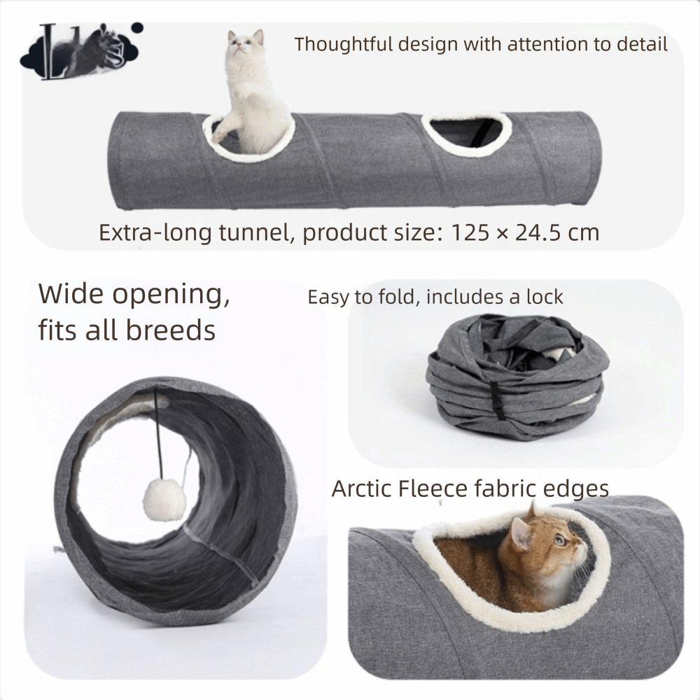 Thick Cat Tunnel Tube Folding Cat Nest Portable Cat Maze Tunnel