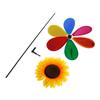 Sequins Spinner Home Garden Yard Decoration Colorful Sunflower Windmill Wind 