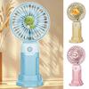 Cartoon Animal Handheld Fan 3 Speed Adjustable USB Rechargeable Summer Cooling Fan with Phone Holder Portable Travel Mini Personal Desk Fan