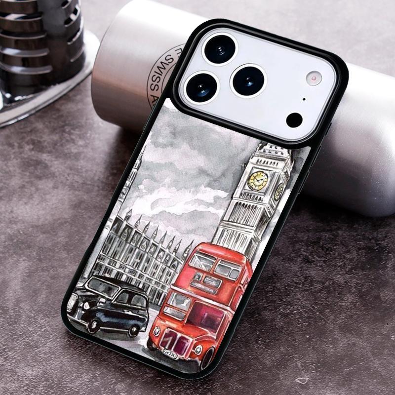 London Bus England Big Ben Phone Case for iPhone 17 16 15 Pro Max Air 14 13 12 11 Plus Shockproof Capa Cover
