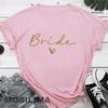 Unisex T Shirt Team Bride Bachelorette Party Shower Hen Party Bridesmaid Print Tshirt 2026 Girls Wedding Female Tops Tees