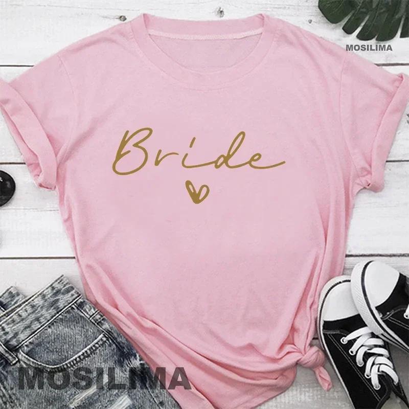 Unisex T Shirt Team Bride Bachelorette Party Shower Hen Party Bridesmaid Print Tshirt 2026 Girls Wedding Female Tops Tees