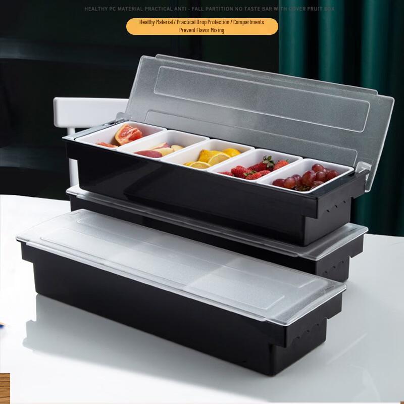 Zhishi Commercial Bar Divided Fruit Container with Lid