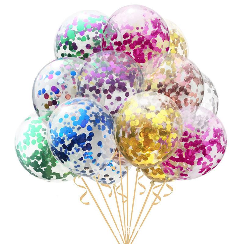 Gold Silver Confetti Balloons Glitter Sequin Globos Helium Balloon Birthday Party Halloween Christmas Party Wedding Decorations