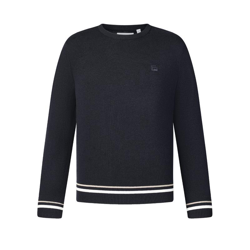 FILA Knitwear Men s Legend Blue Crew Neck Moderate A11M445401FNV 170/92A/M