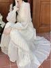 2026 Spring/Autumn Women's French Long Sleeve Tiered Cake Dress - Slimming and Tummy-Concealing A-line Skirt
