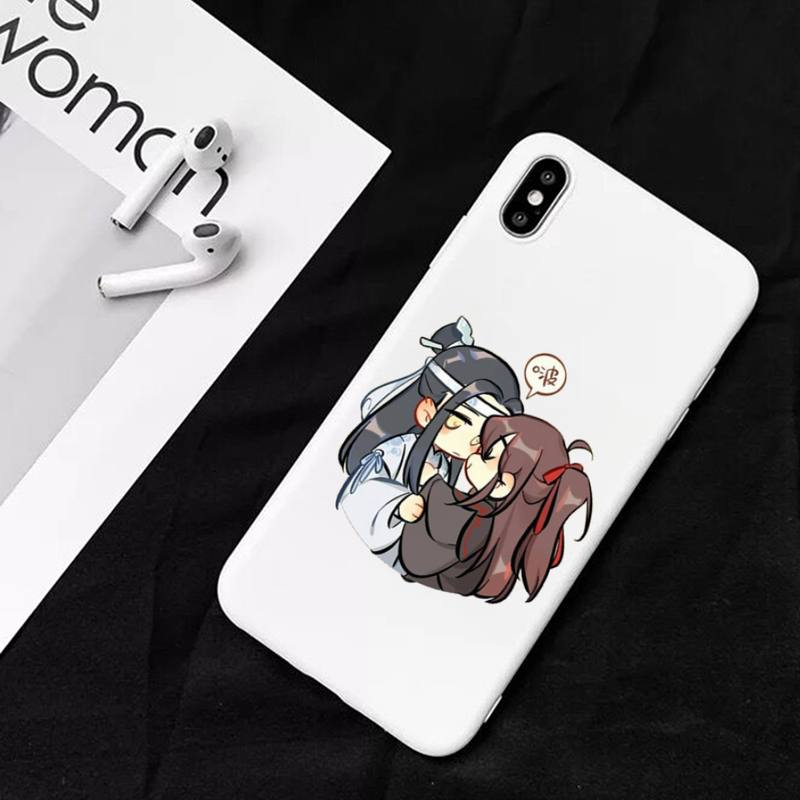 Anime Grandmaster Mo Dao Zu Shi MDZS Phone Case for iPhone 11 12 13 Mini Pro Xs Max 8 7 6 6S Plus X XR Solid Candy Color Case