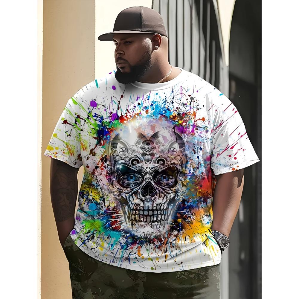 New Men's Fashion 3D Printed Summer Skull T-shirt Casual and Comfortable Street T-shirt Cool Design T-shirt as a Gift PLUS SIZE