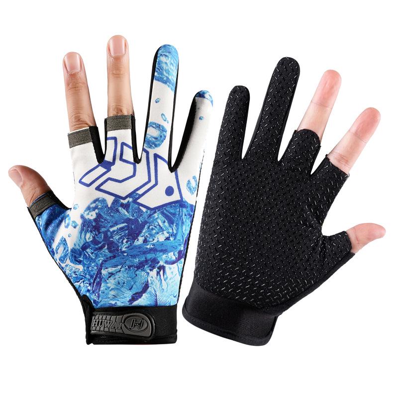 Unisex Breathable Anti-Slip Three-Fingerless Fishing & Cycling Gloves - Summer Sun Protection & Wear-Resistant