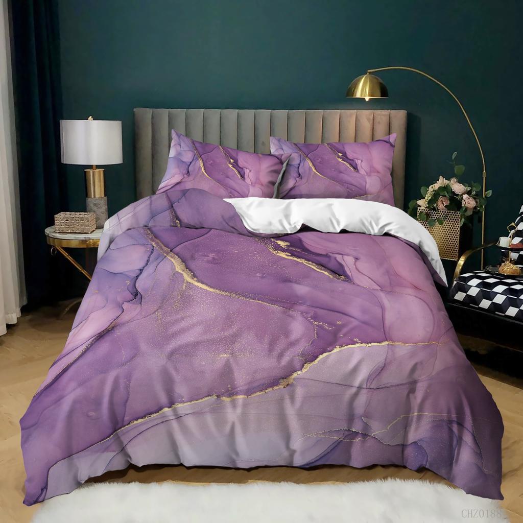 Home Textile Marble Texture Three-Piece Gradual Change Quilt Cover Digital Printing Bedding Batch