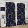 Rustic Farmhouse Plant Floral Blackout Curtains, Watercolor Flowers Botanical Butterfly Window Drapes Treatment, for Bedroom Liv
