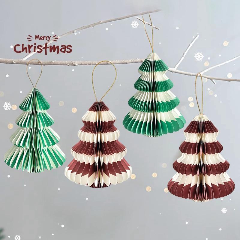Christmas Tree Pendant 3D Honeycomb Hanging Decoration Xmas Tree Ornamnet Party Festival Desktop Props 2026 Navidad Decor
