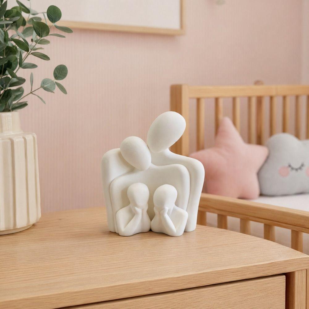 Ornaments Abstract Family Sculpture Parent-Child Hugging Couple Sculpture Decoration