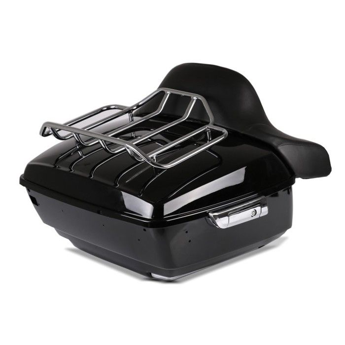Top case moto - Craftride DK305 - Noir laqué - ABS robuste - Porte-bagages intégré