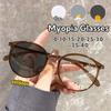 Fashionable Simple Photochromic Myopia Glasses HD Eye Protection Blue Light Blocking Near Sight Eyeglasses Diopter 0 To -4.0