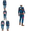 Captain America Kids Boys Cosplay Costume Jumpsuit For Parties And More!