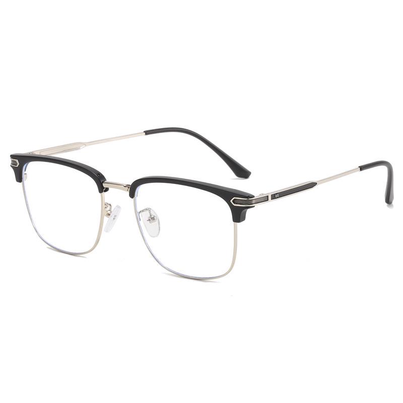 New Retro Large Business Casual Eyewear: Lightweight, Comfortable, Anti-Blue Light Eyebrow Frame.